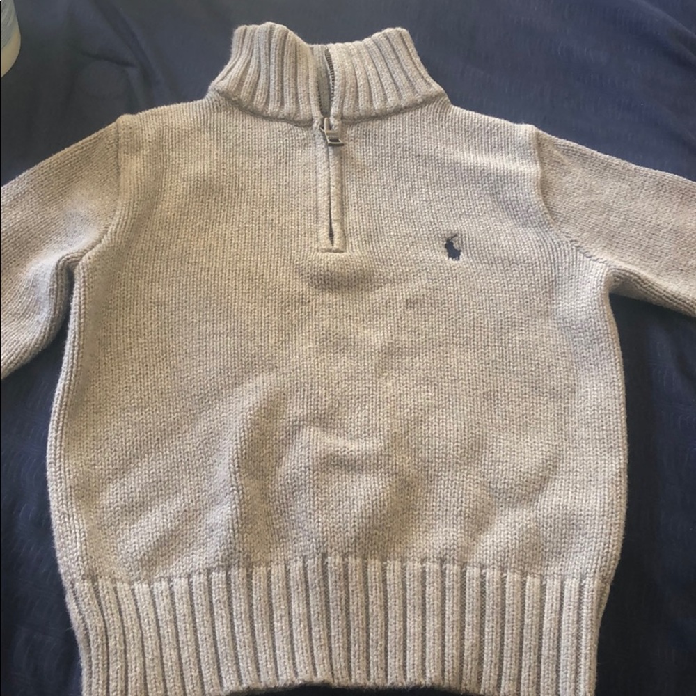 Boys Polo Zip Sweater